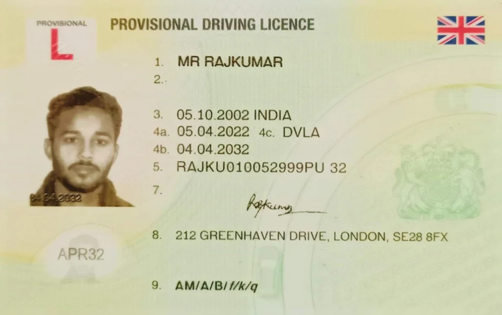 UK Driving Licence, Provisional UK Driving Licence